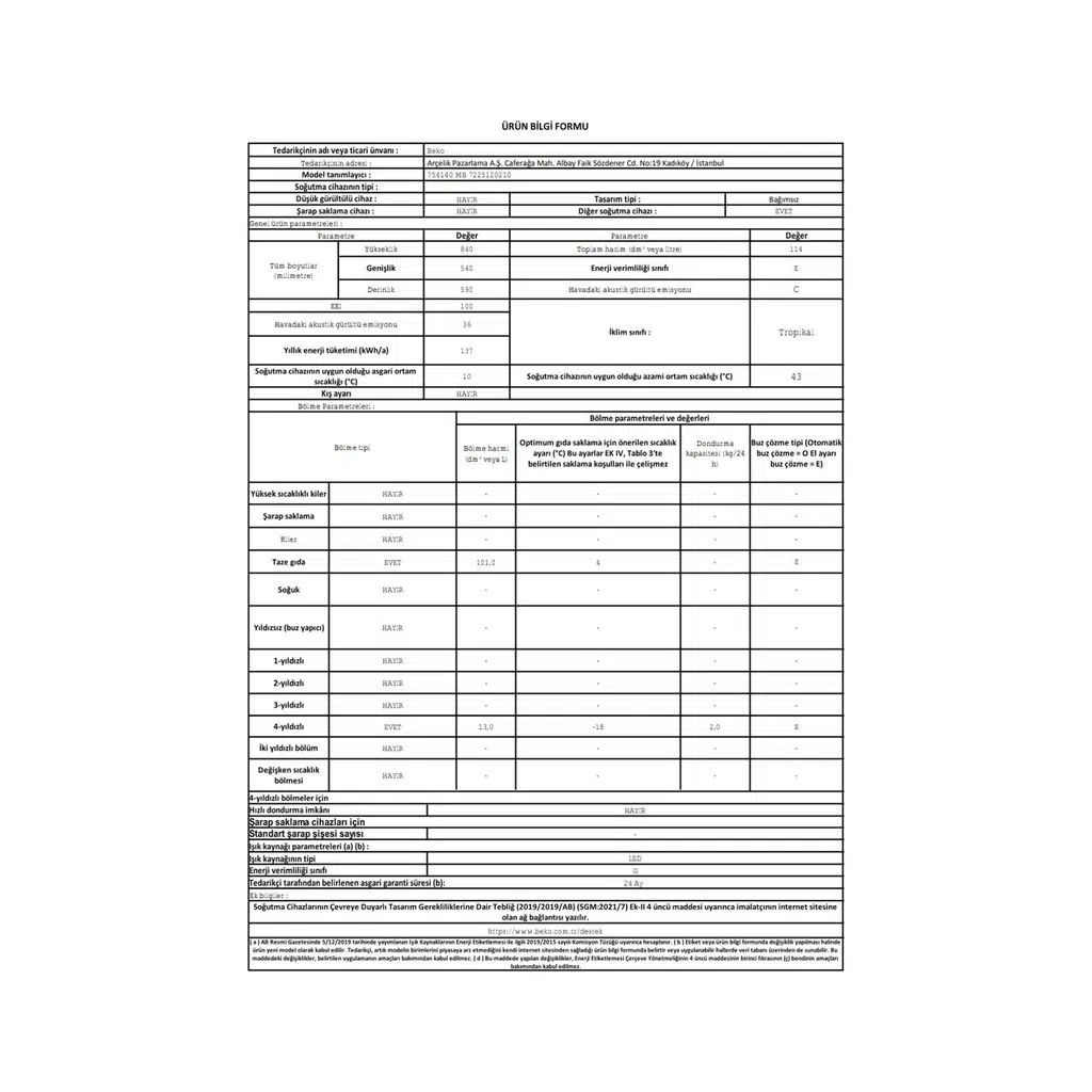 Beko 754140 MB 140 LT Büro Tipi Mini Buzdolabı Beko 754140 MB 140 LT Büro Tipi Mini Buzdolabı