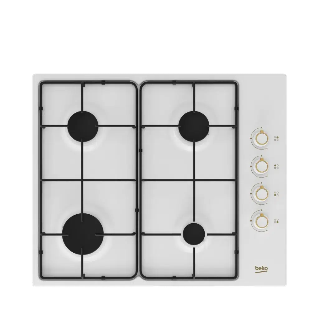 Beko BOMD D 6110 REB Gazlı Renkli Metal Tablalı Ocak Beyaz