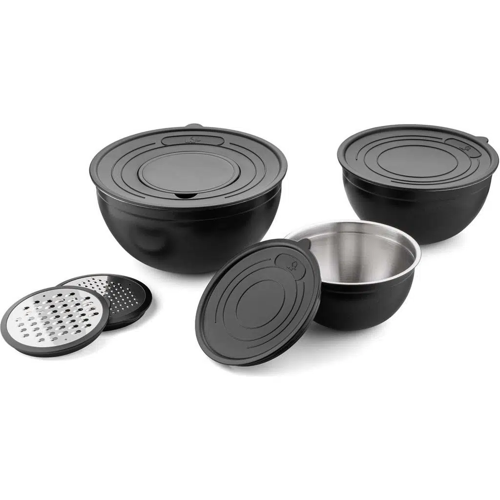 Jumbo Globe Mat Siyah Rendeli Saklama ve Karıştırma Kabı 9 Parça