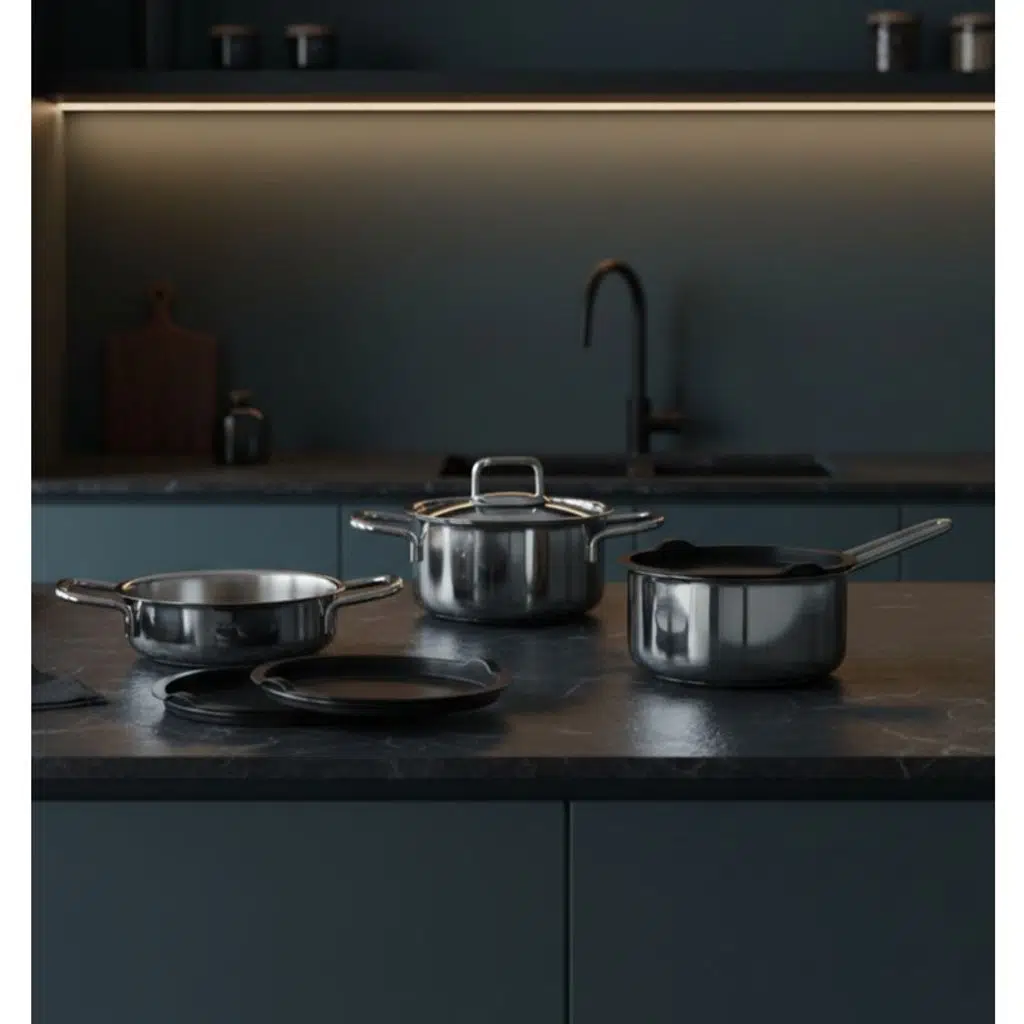 Jumbo New Lyon 5 Parça Çelik Midi Tencere Set