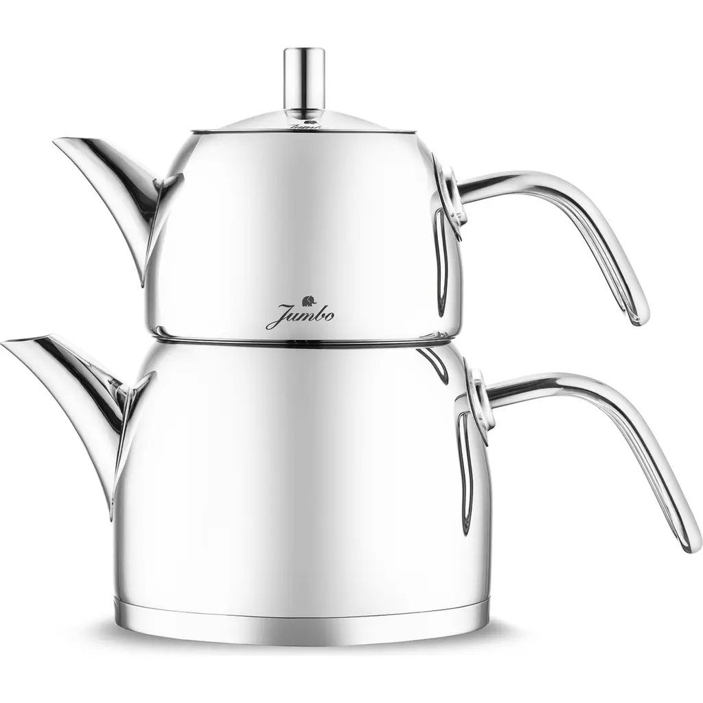 Jumbo New Sky Paslanmaz Çelik Çaydanlık 1,15 lt Demlik ve 2,1 lt Suluk ile Kullanışlı Tasarım Jumbo New Sky Paslanmaz Çelik Çaydanlık 1,15 lt Demlik ve 2,1 lt Suluk ile Kullanışlı Tasarım