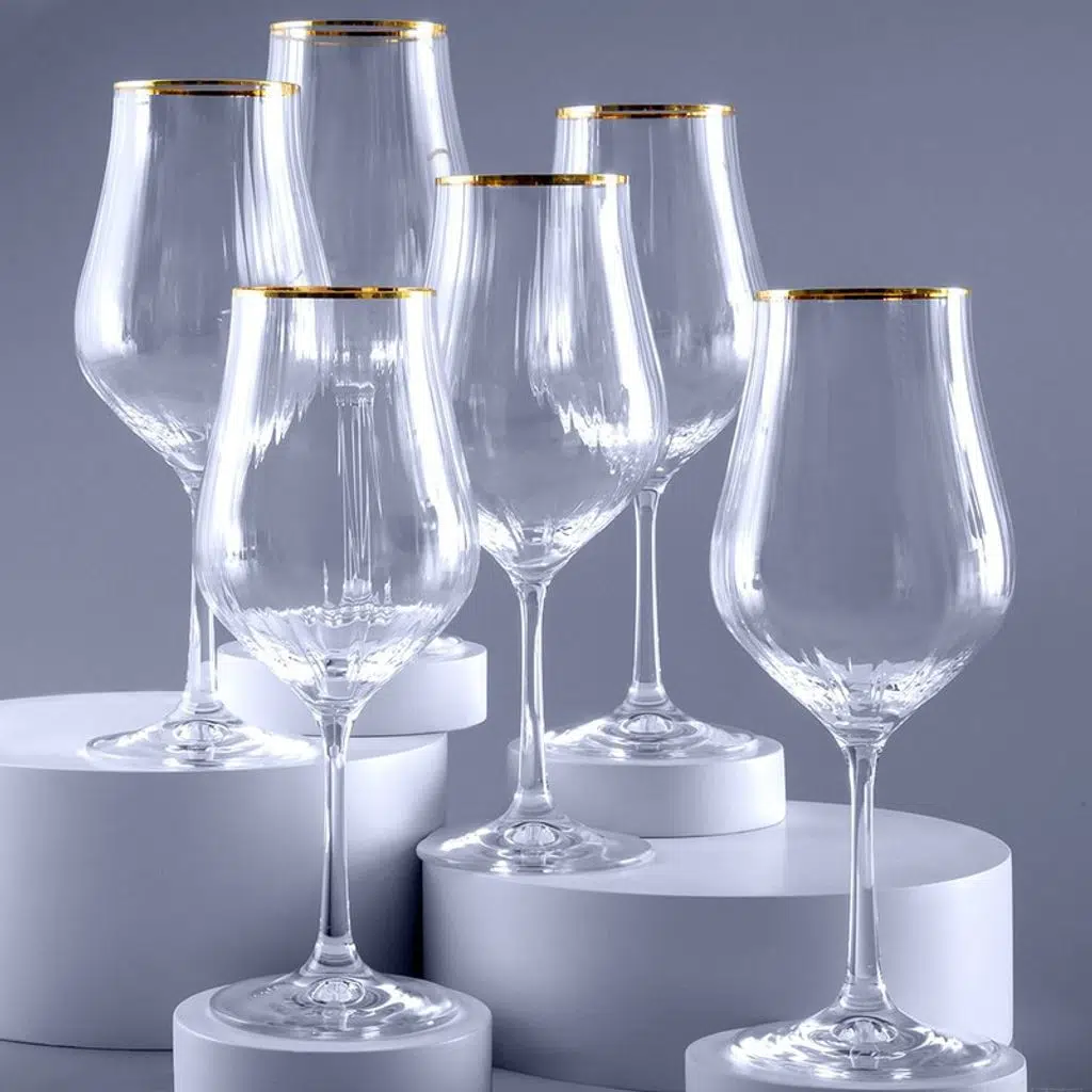 Jumbo Tulipa Gold 6'lı Kadeh 450 ml