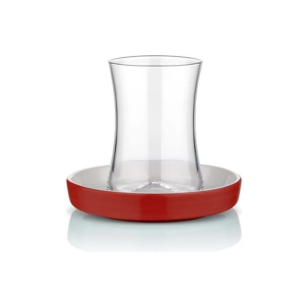 Koleksiyon Istanbul Tiryaki Kırmızı Çay Bardağı Seti 6 Lı