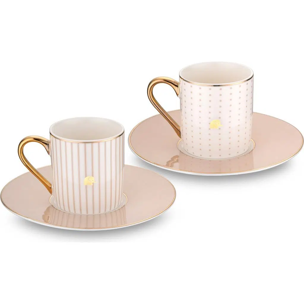 Jumbo Navy 2'li Kahve Fincan Takımı Beige