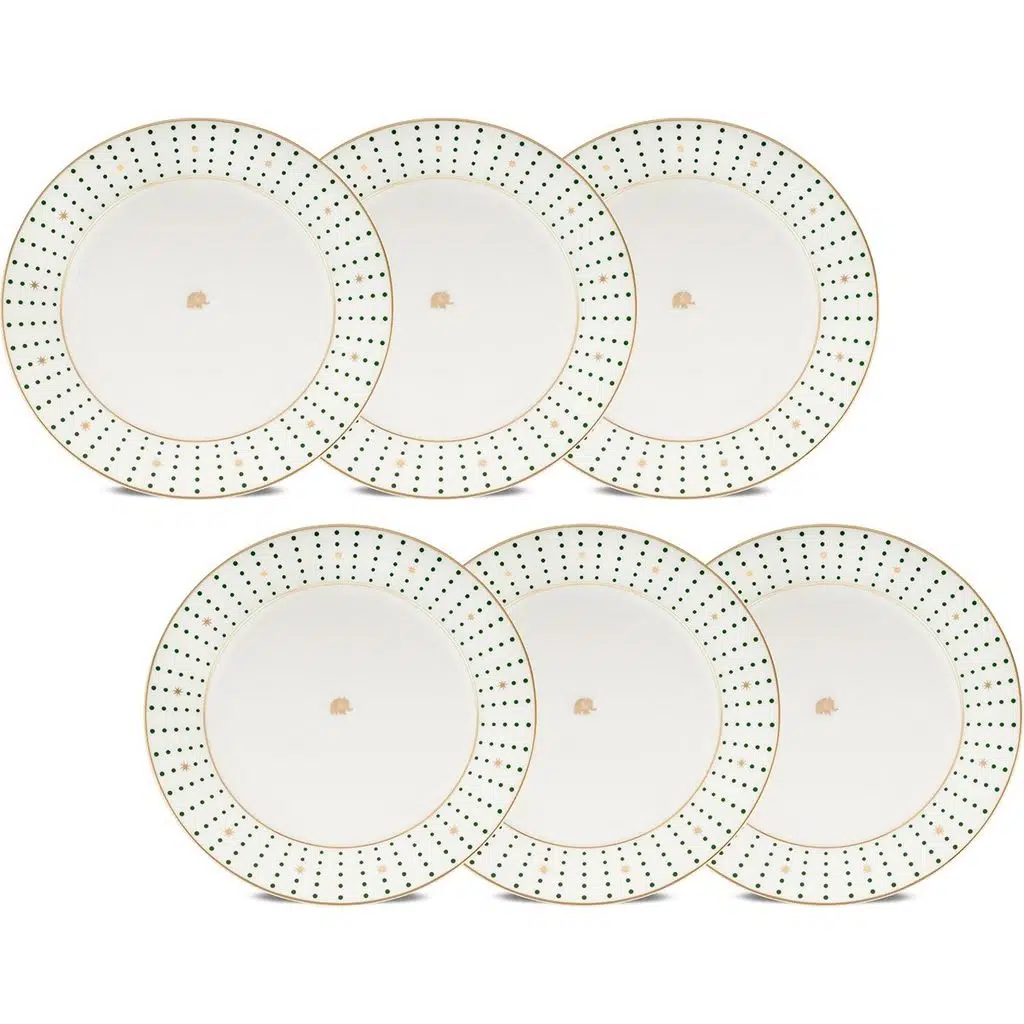 Jumbo Navy Yeşil 6'lı Pasta Tabağı