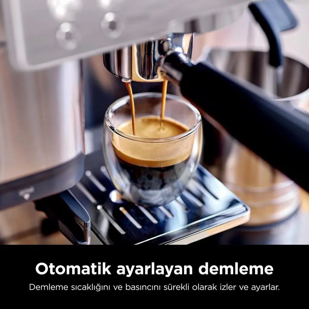 Ninja Luxe Café Premier Espresso Makinesi 1680 W İnox Renkli 3'ü 1 Arada Espresso ve Filtre Kahve Ninja Luxe Café Premier Espresso Makinesi 1680 W İnox Renkli 3'ü 1 Arada Espresso ve Filtre Kahve