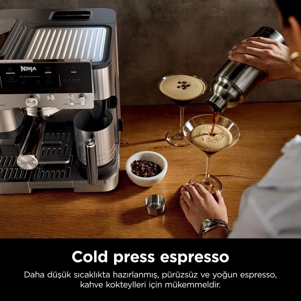 Ninja Luxe Café Premier Espresso Makinesi 1680 W İnox Renkli 3'ü 1 Arada Espresso ve Filtre Kahve Ninja Luxe Café Premier Espresso Makinesi 1680 W İnox Renkli 3'ü 1 Arada Espresso ve Filtre Kahve