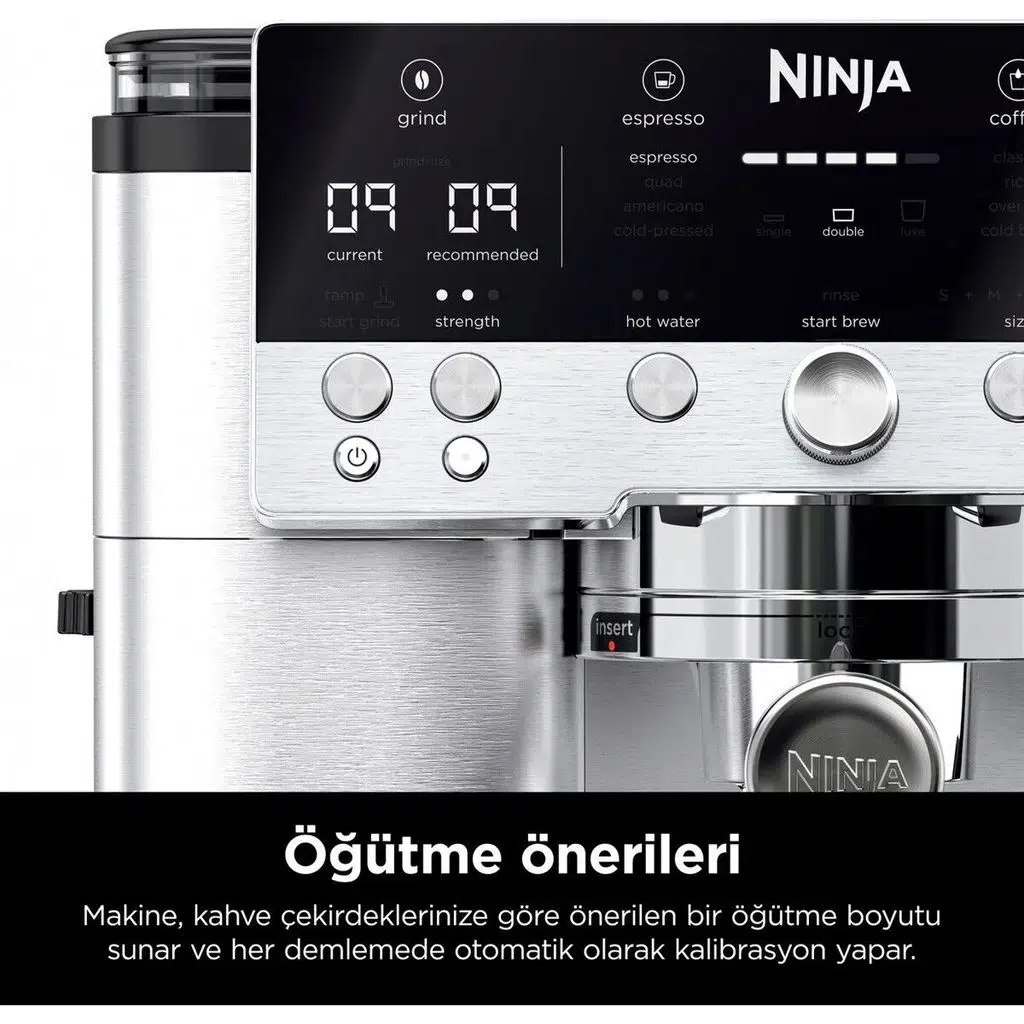 Ninja Luxe Café Premier Espresso Makinesi 1680 W İnox Renkli 3'ü 1 Arada Espresso ve Filtre Kahve Ninja Luxe Café Premier Espresso Makinesi 1680 W İnox Renkli 3'ü 1 Arada Espresso ve Filtre Kahve