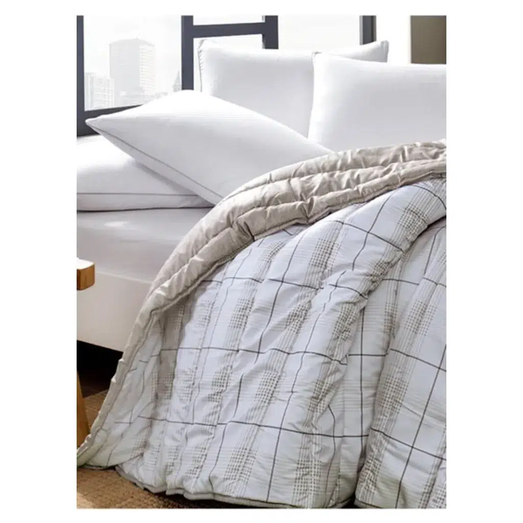 Othello Verno 195 x 215 cm Çift Kişilik Yorgan Seti Taş