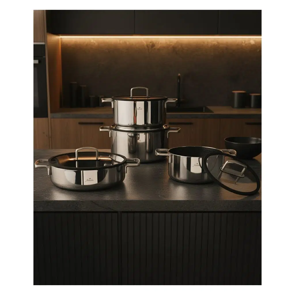 Jumbo Weston 3ply 8 Parça Paslanmaz Çelik Tencere Seti